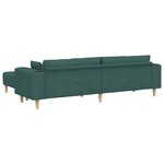 Sofa en tissu avec coussin 3 Pièces Vert foncé 208 cm tissu