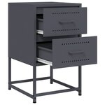 vidaXL Table de chevet anthracite 36x39x60 5 cm acier