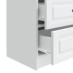 vidaXL Cabinet de chevet Blanc 62 x 34 5 x 44 5 cm Bois d'ingénierie