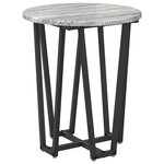 Table d'appoint vidaXL 2 Pièces Gris Sonoma en bois composite et métal