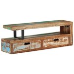 vidaXL Meuble TV (118-200) x 30 x 40 cm en bois massif recyclé