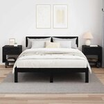 vidaXL Table de chevet 2 Pièces Chêne noir 40 5 x 40 x 48 cm