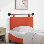 vidaXL Tête de lit suspendue Rouge orange Tissu en velours côtelé