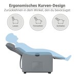 vidaXL Fauteuil inclinable Gris Similicuir