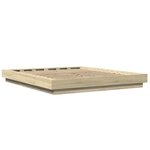 vidaXL Cadre de lit sans matelas chêne sonoma 150x200 cm