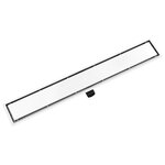 vidaXL Drain de douche avec couvercle 2 en 1 93x14 cm Acier inoxydable