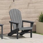 vidaXL Chaise Adirondack Gris clair 74 x 82 x 92cm Plastique