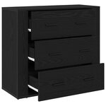 Buffet vidaXL Noir Chêne 33x80x70 cm Bois reconstitué