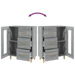vidaXL Buffet sonoma gris 69 5x34x90 cm bois d'ingénierie