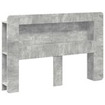 vidaXL Cabinet de Tête de Lit Gris béton Bois d’ingénierie