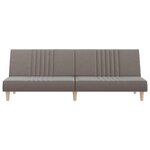 vidaXL Canapé-lit taupe tissu