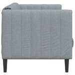 vidaXL Canapé à 3 places gris clair tissu