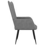 vidaXL Chaise de relaxation Gris foncé Tissu