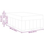 vidaXL Cadre de lit avec matelas Marron foncé 120 x 190 cm tissu