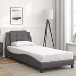 vidaXL Cadre de lit sans matelas Zadar gris 100x200 cm similicuir