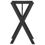 vidaXL Pieds de table à manger cadre en X 40x40x73 cm acier