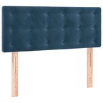 vidaXL Sommier à lattes de lit avec matelas Bleu foncé 90x190 cm