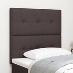 Cabeça de lit LED vidaXL Marron Foncé 80 cm Tissu