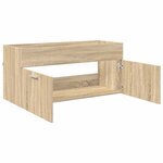 vidaXL Armoire d'évier avec stockage Chêne Sonoma Bois d'ingénierie