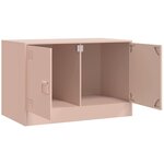 vidaXL Meubles TV 2 Pièces rose 67x39x44 cm acier