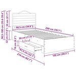 vidaXL Cadre de lit Bois ancien 100 x 200 cm Bois d'ingénierie