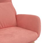 vidaXL Chaise de relaxation Rose Velours