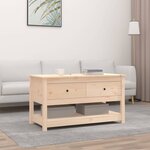 vidaXL Table basse 102x49x55 cm Bois massif de pin