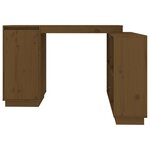 Bureau table poste de travail meuble d'ordinateur informatique étude miel 110 x 50 x 75 cm bois massif de pin brun 02_0023870