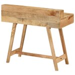 Bureau table poste de travail meuble d'ordinateur informatique étude table poste de travail meuble d'ordinateur informatique étude 100 x 45 x 90 cm bois de manguier brut solide brun 02_0023366