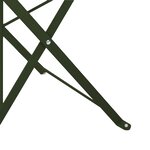 Chaises de jardin pliantes vidaXL 2 Pièces Vert foncé Acier