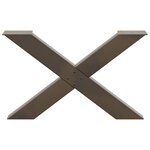 vidaXL Pieds de table basse en forme de X  2 pièces  acier naturel  70 x (42-43) cm