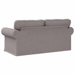 vidaXL Canapé Taupe 215 x 82 x 80 cm tissu