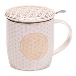Mug avec infuseur métal fleur de vie