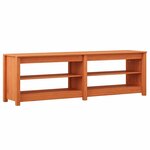 vidaXL Banc à chaussures avec étagère Marron cire 160 x 36.5 x 50 cm
