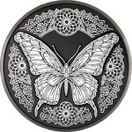 Monnaie BUTTERFLY Nano Shine 1 Oz Argent 5$ Cook Islands 2025