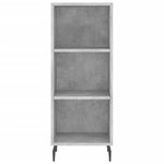 vidaXL Buffet haut Gris béton 34 5x34x180 cm Bois d'ingénierie