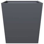 vidaXL Jardinières 2 Pièces anthracite 50x50x50 cm acier
