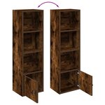 vidaXL Bibliothèque chêne fumé 31x24x102 cm bois d'ingénierie