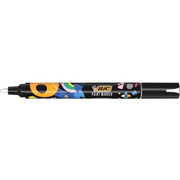 Marqueur permanent Intensity  pointe ogive  blanc x 12 BIC