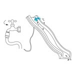 Toboggan à Eau - Crème - 220cm