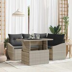 vidaXL Ensemble de canapé de jardin 5 Pièces Gris clair et gris foncé