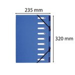 Trieur 9C Dos ext.FOREVER Bleu France EXACOMPTA