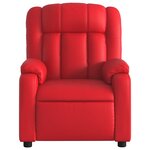 vidaXL Fauteuil de massage inclinable électrique rouge similicuir