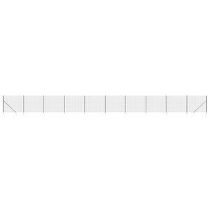 vidaXL Clôture en treillis métallique et ancrage anthracite 2x25 m