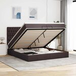VidaXL Cadre de lit ottoman avec matelas marron foncé 200x200 cm tissu