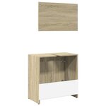vidaXL Ensemble de meubles de salle de bain 2 Pièces chêne sonoma