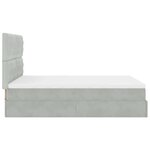 vidaXL Cadre de lit ottoman avec matelas gris clair 140x200 cm velours