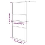 vidaXL Paroi de douche et étagère Chrome 115x195cm Verre ESG&Aluminium