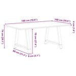 vidaXL Table à manger marron clair bois de chêne massif rectangulaire