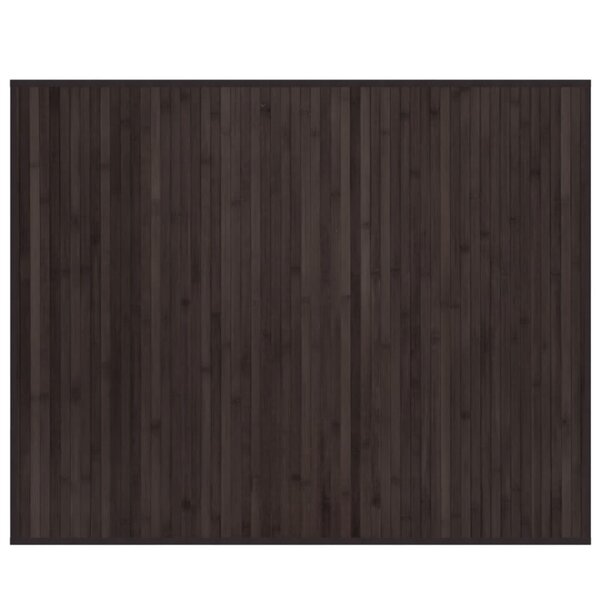 vidaXL Tapis rectangulaire marron foncé 80x100 cm bambou